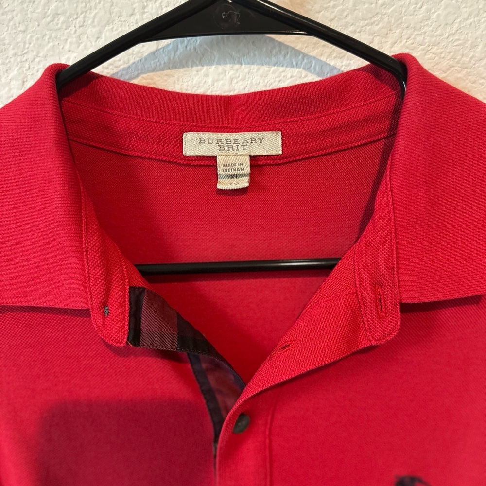 Burberry Red Polo Shirt